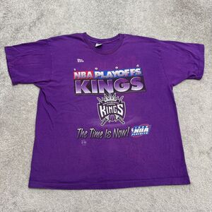 Vintage 90s Salem Sacramento Kings 1996 NBA Playoffs T-Shirt Mens XL Purple USA